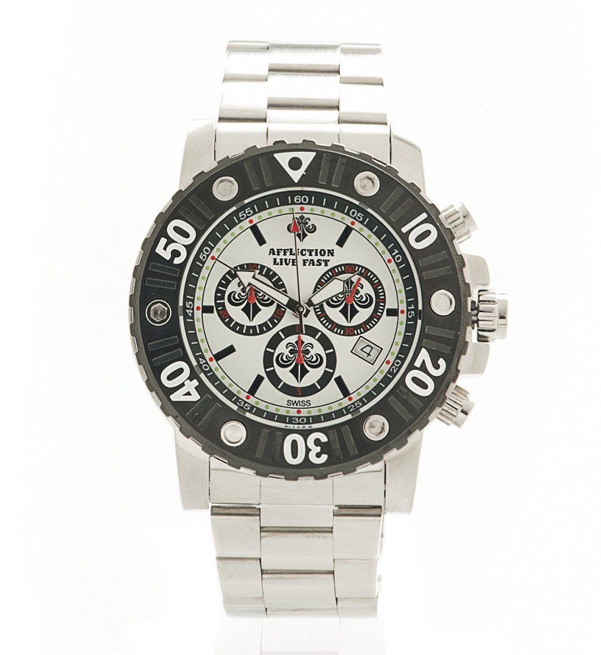 Gents Chronograph Steel Watch - Affliction Clothing