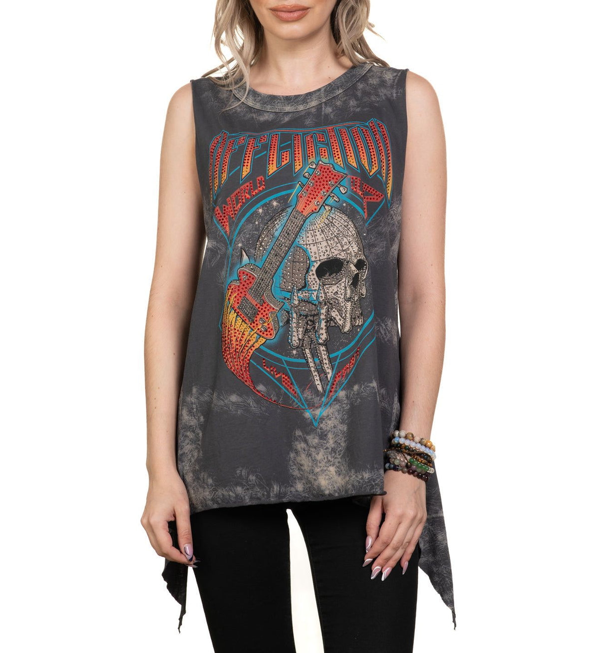 Global Rock Eyelet Sleeveless Crew - Affliction Clothing