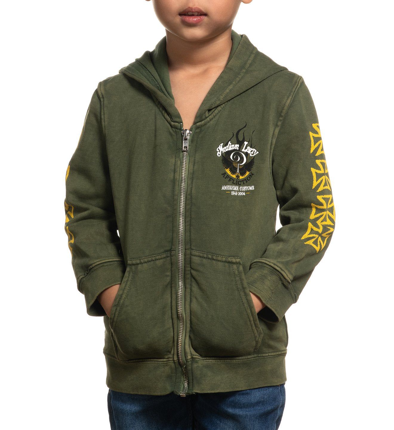 Indian Larry Shaman Zip Hood-Toddler - Affliction Clothing