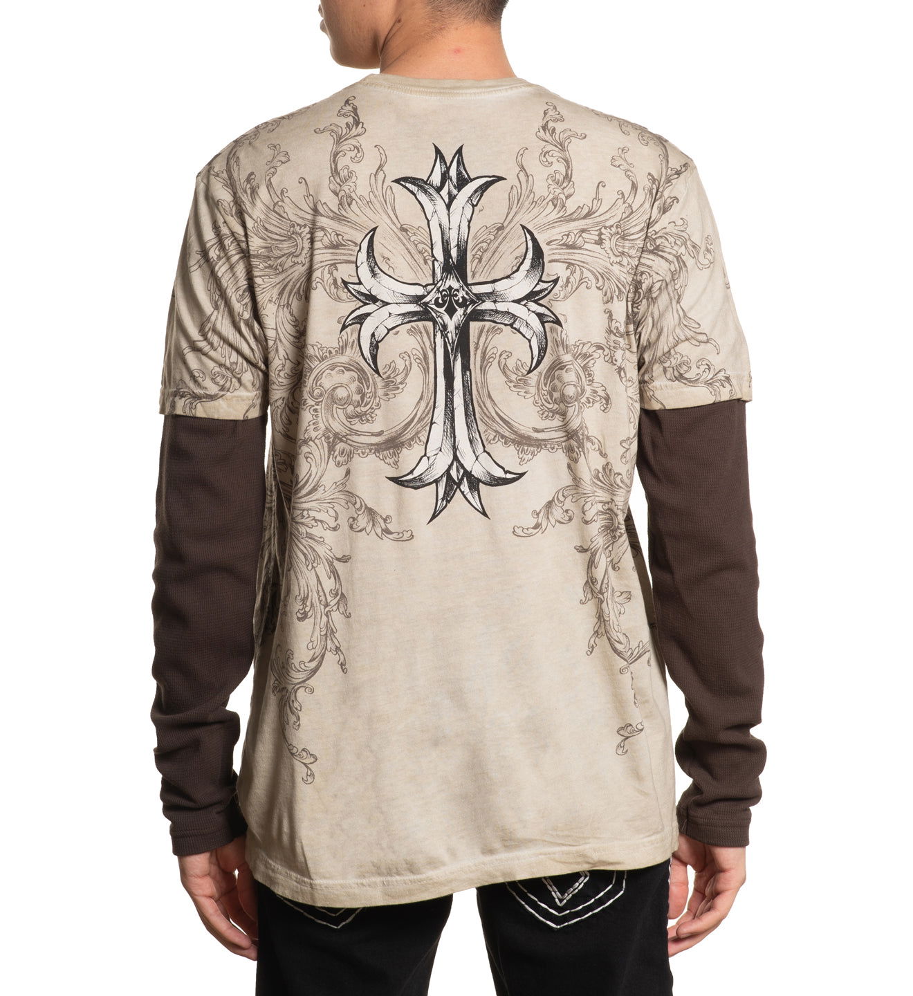 L Destruction Affliction store Style button long sleeve