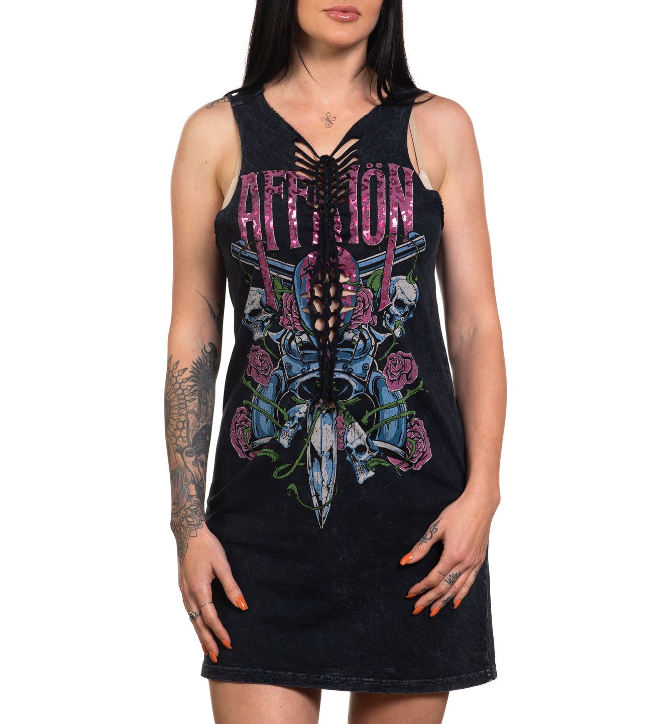 Killer Heart Shirt Dress - Affliction Clothing