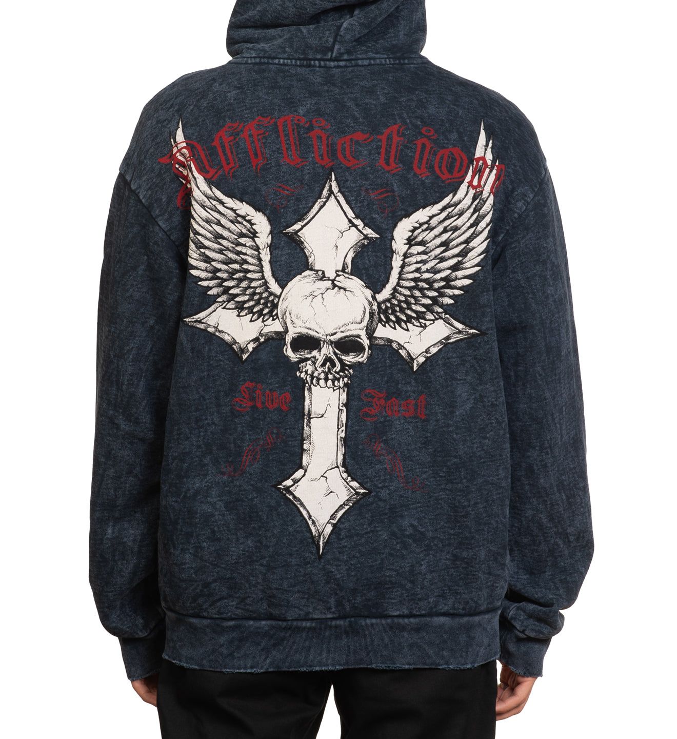 Affliction reversible store hoodie