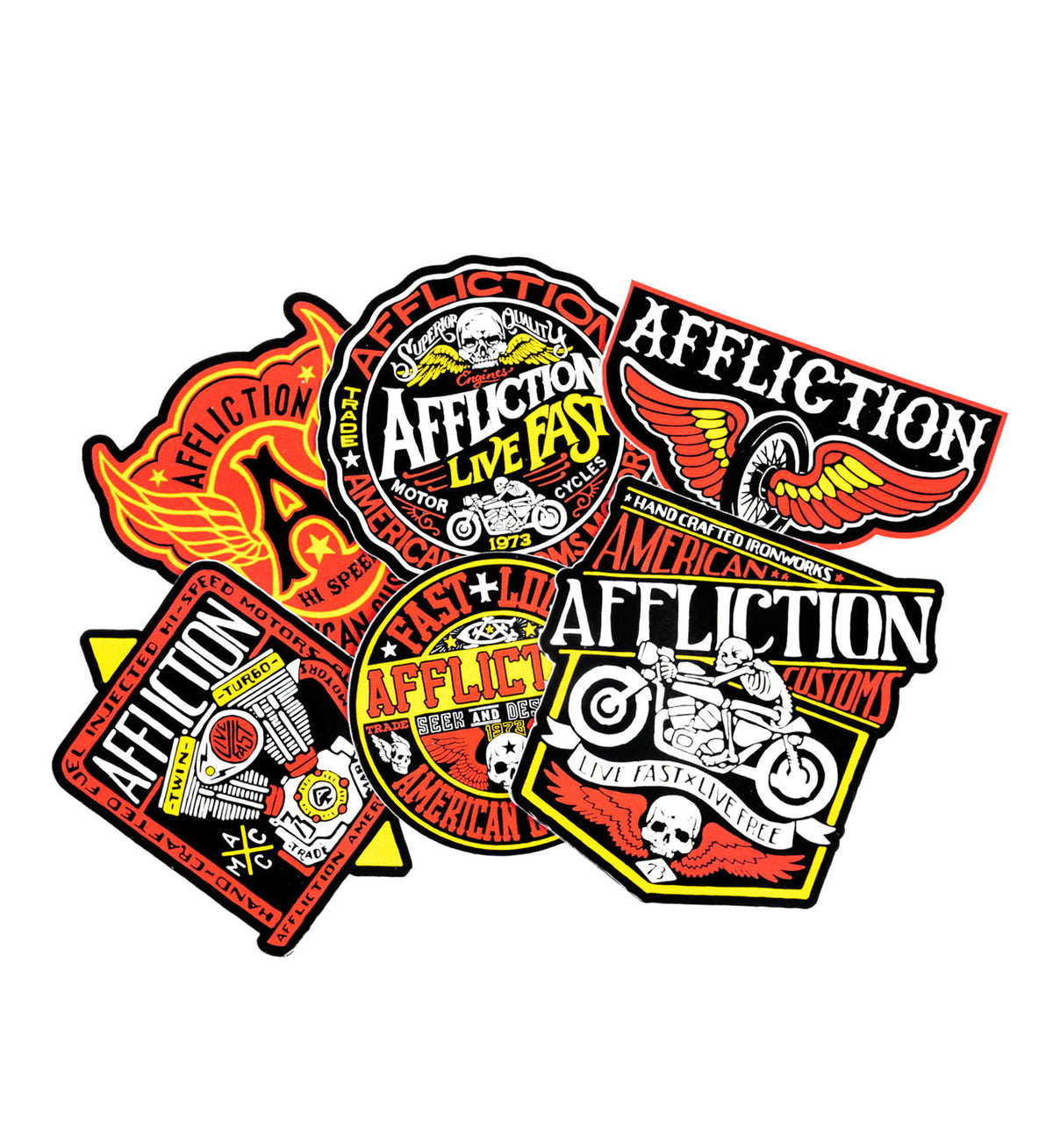 Live Fast Sticker Pack - Affliction Clothing