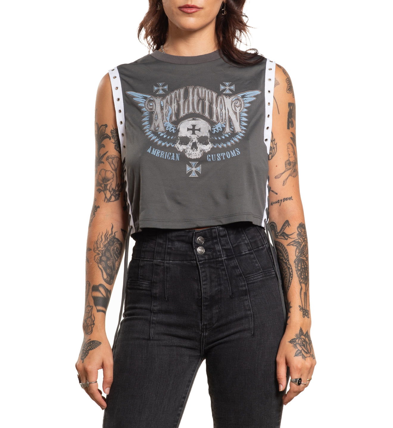 Saints Flag Crew Muscle Tee - Affliction Clothing