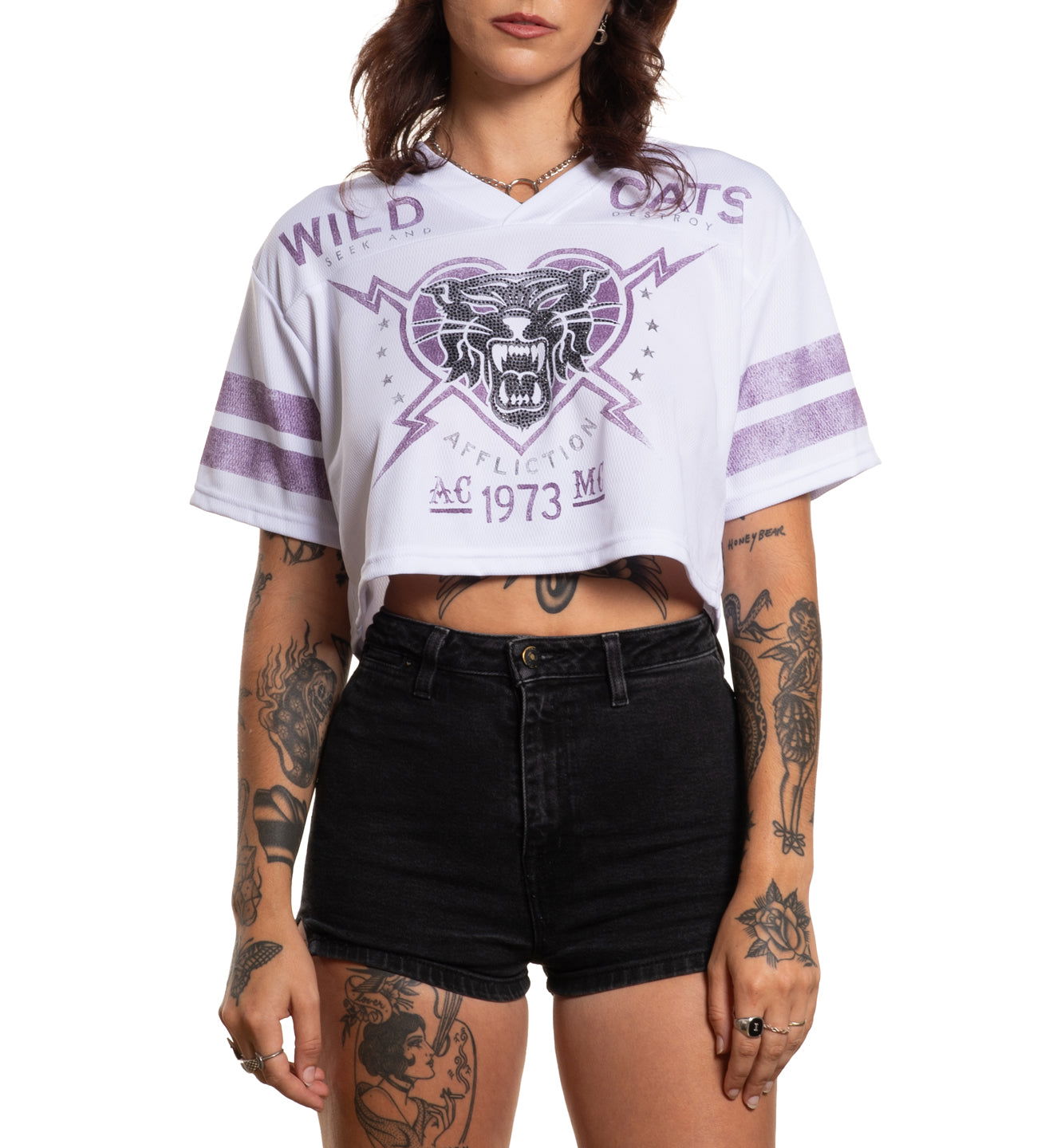 Wildcats Cropped Jersey - Affliction Clothing